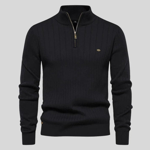 Half-zip-Sweater-Long-sleeves-High-collar-Knitted-sweater-Mens-sweater-Chaps-London-Black-S-Chaps-London-4_600x600.jpg