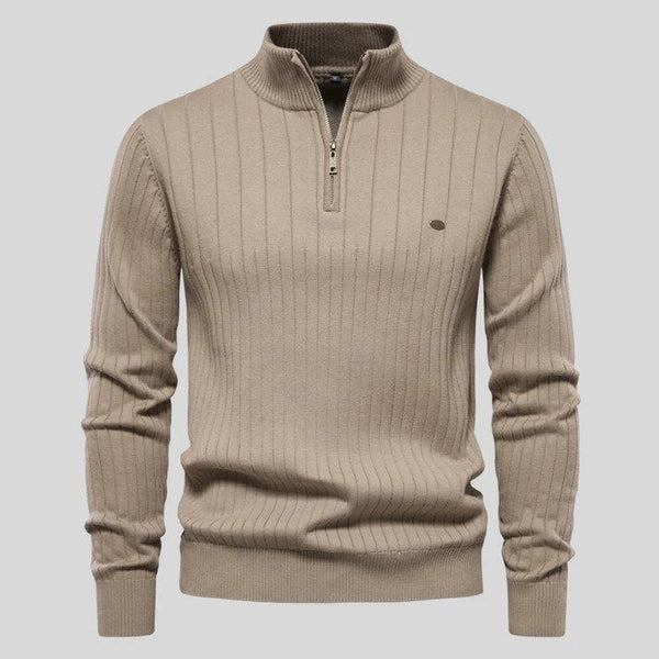 Half-zip-Sweater-Long-sleeves-High-collar-Knitted-sweater-Mens-sweater-Chaps-London-Khaki-S-Chaps-London_600x600.jpg