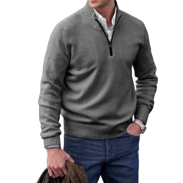 Quarter-Zip-Jumper-Mens-Knitted-Polo-Strickwaren-Chaps-London-Gray-S-Chaps-London-7_600x600.jpg